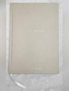 Dig Deeper Embossed Journal in Light Cream